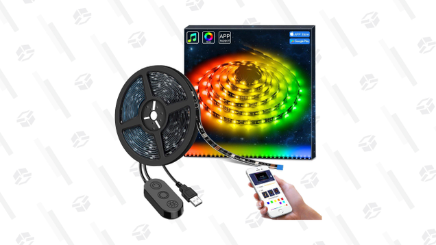 If you don’t need voice assistant support, this affordable DreamColor LED strip still supports smartphone control, and is the cheapest option on this list by a longshot.